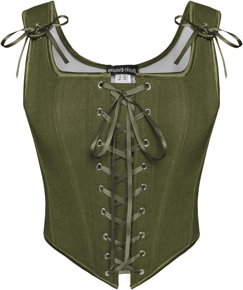 Vrouwelijk Renaissance Korset met Vintage Veters, Middeleeuwse Corset Top voor Feestjes en Cosplay