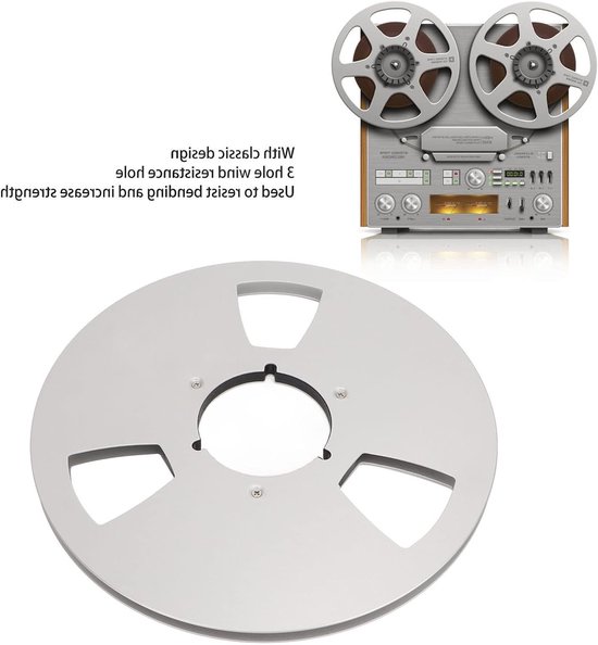 Lege 1/4 Inch Tape Reel met Drie Gaten, Aluminium Opname Accessoire voor Tape Recorders en Geluidsapparatuur — afbeelding 2