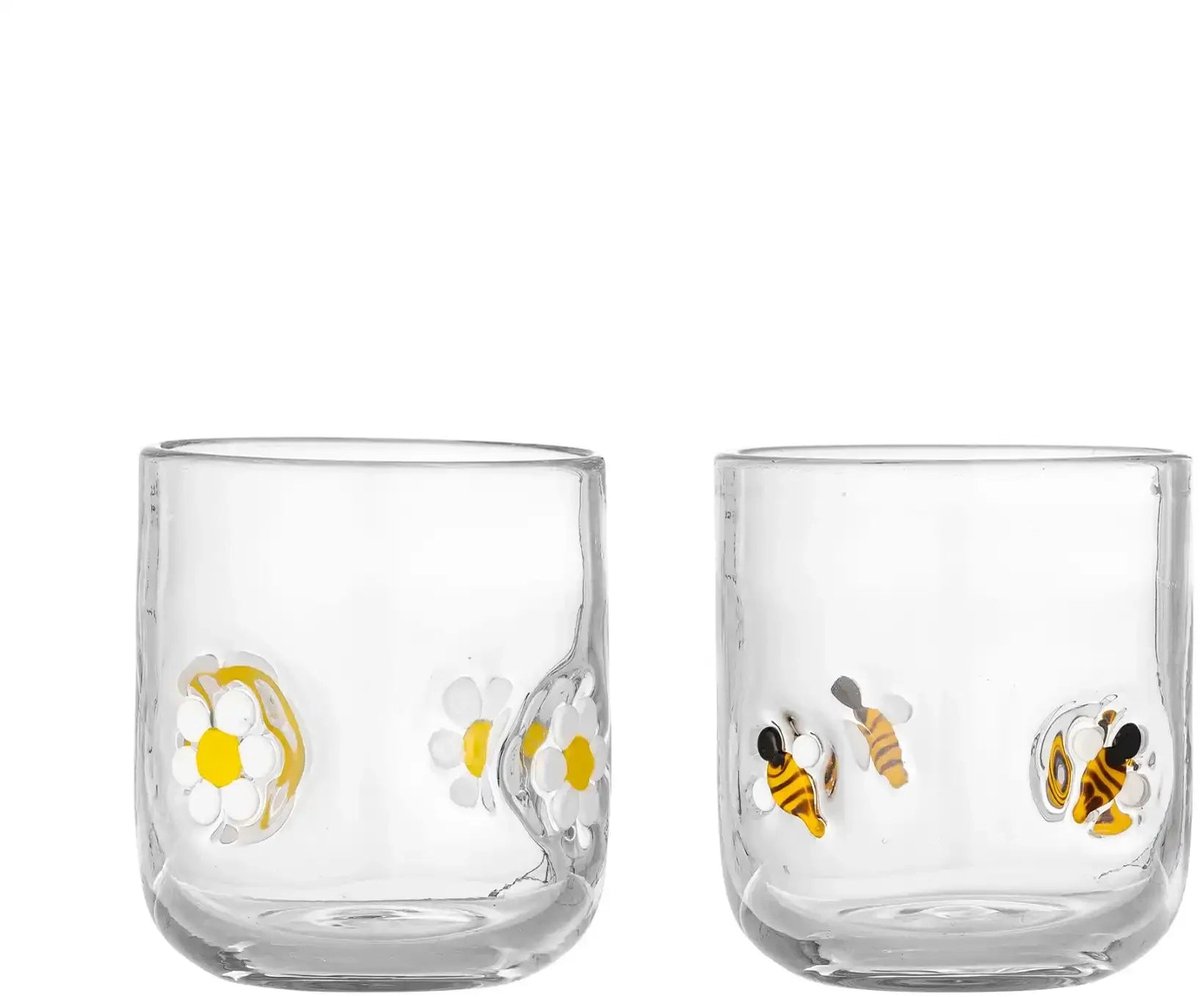 Drinkglazen glas transparant Buzz - set van 2