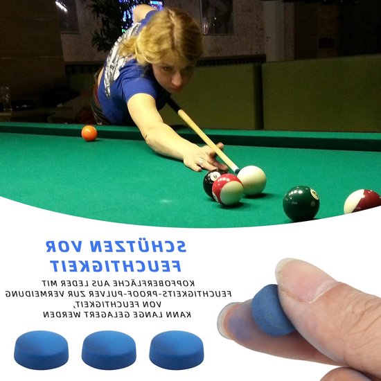 Dailygoods- Biljartkeu Tips 50 Stuks - Vervangpunten - Leer - Reparatieset - Geschikt voor Biljart en Snooker - Diameter 13 mm - Biljartpunten van Dailygoods — afbeelding 4