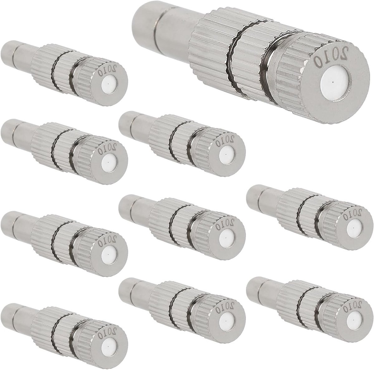 10 x Mist Sprayer met Lage Druk, 0.2 mm Keramische Vernevelaars en Messing Nozzles voor 6 mm Aansluitingen met Filter