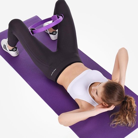 Allecto - Magische ring - Pilatescirkel - Lichtgewicht en sterk - Paars - Fitnessapparatuur - Ideaal voor yoga en pilates - Geschikt voor dames - F... van allecto — afbeelding 2