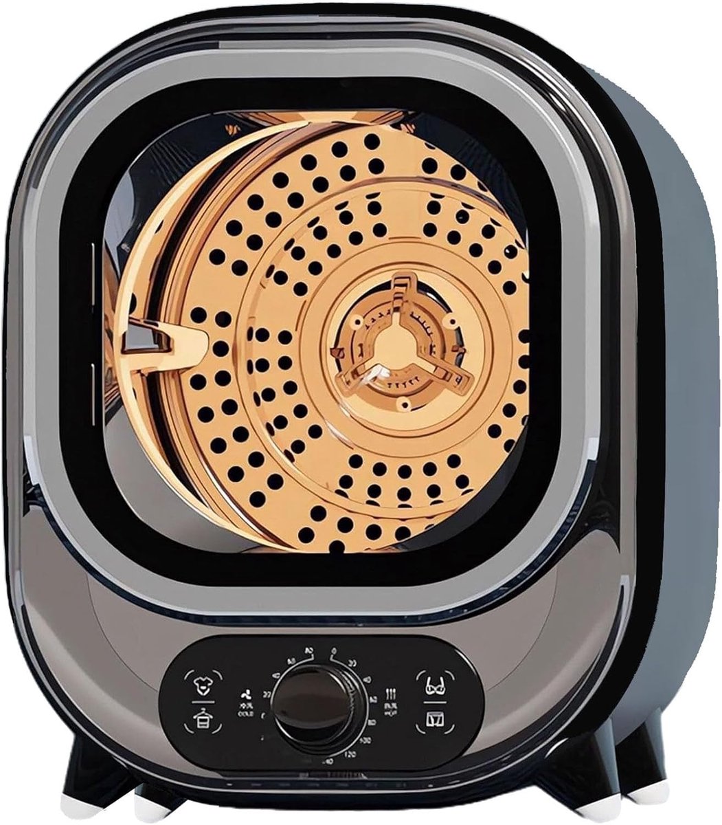 Mini Droger Compacte Wasdroger Kleine Ruimtes Stille Werking 35db 0.8kg Capaciteit Blauw