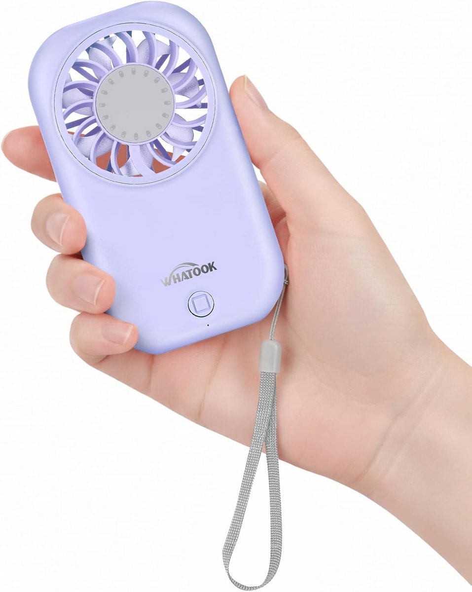 Mini Handventilator - Draagbare Ventilator - Verfrissing Onderweg - Krachtige Hoge Snelheid - Ultralicht 56g - Lila