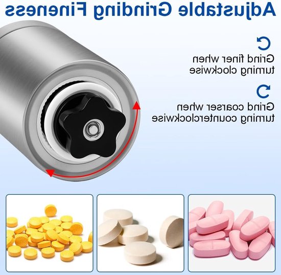 Tablets Freezer voor het Malen van Medicijnen, Kleine Tablet Molen, Tablet Crusher en Poedervermaler voor Efficiënte Pillenverwerking van Merkloos — afbeelding 3