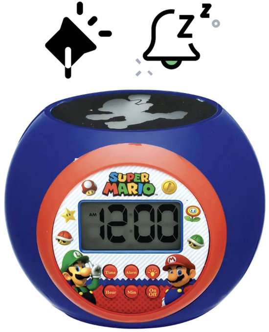 Super Mario Projectiewekker met Timer & 3 Kleuren van super-mario — afbeelding 2
