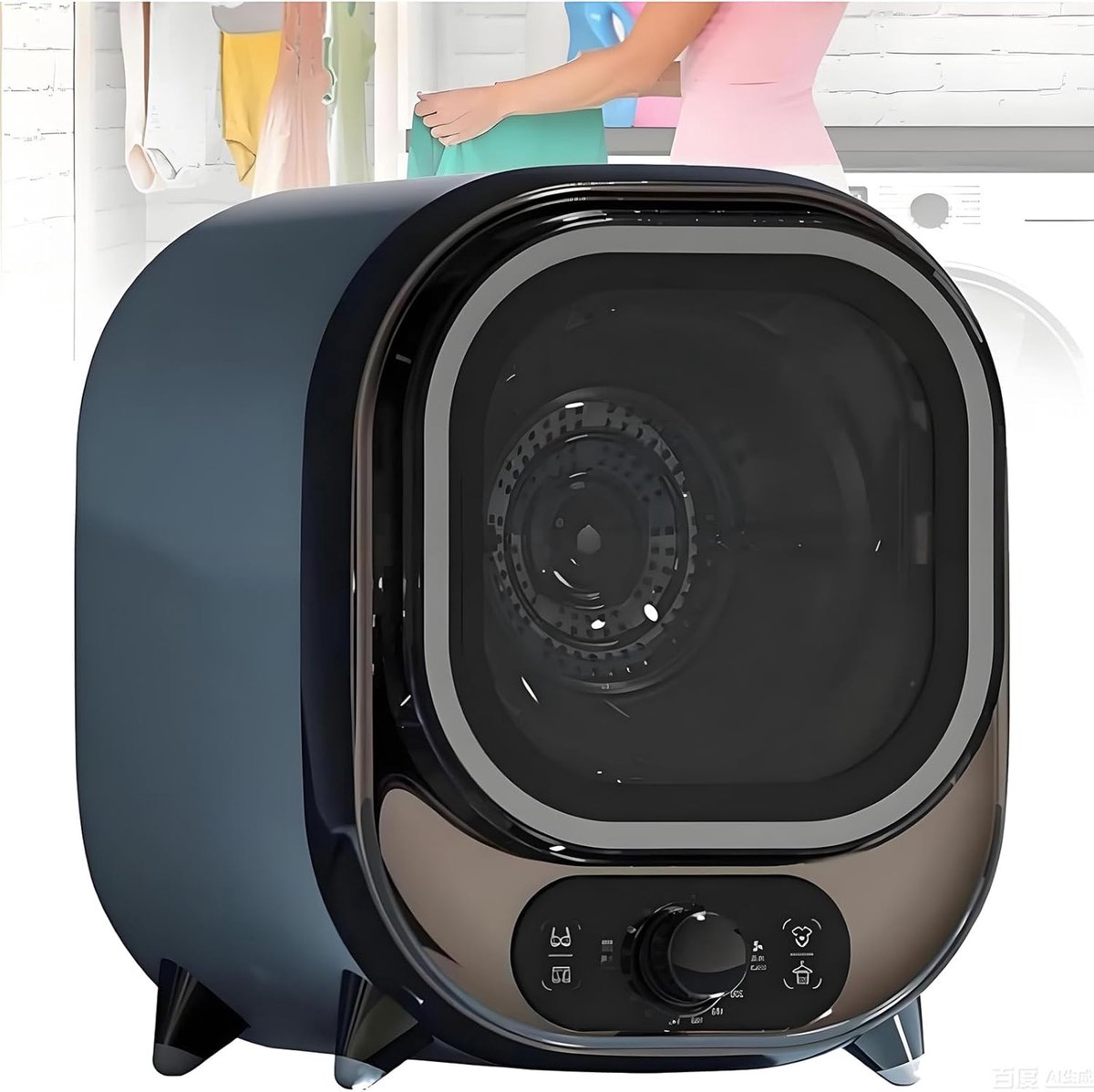 Compacte Mini Droger Draagbare Wasdroger Kleine Ruimtes Stille Werking 35dB 0.8 KG Capaciteit