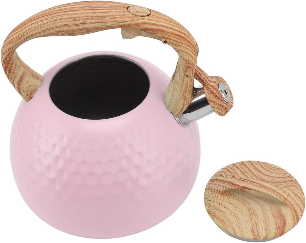 Theeketel 3L - Waterkoker Theepot - Water Koken - Fluitend Geluid - 20x228 cm - Roze