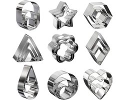 Polymeer Klei Cutters - Aardewerk Gereedschap - Klei Modelleren - Roestvrij Staal - 27 Stuks Set - Kleurrijk