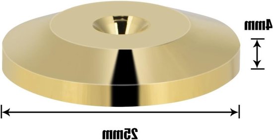 Speaker Voet Spike Pads - 8 Stuks Universele Koperen Geluidsisolatie Voetmat voor Versterker, Platenspeler en CD Speler (25mm x 4mm) — afbeelding 4