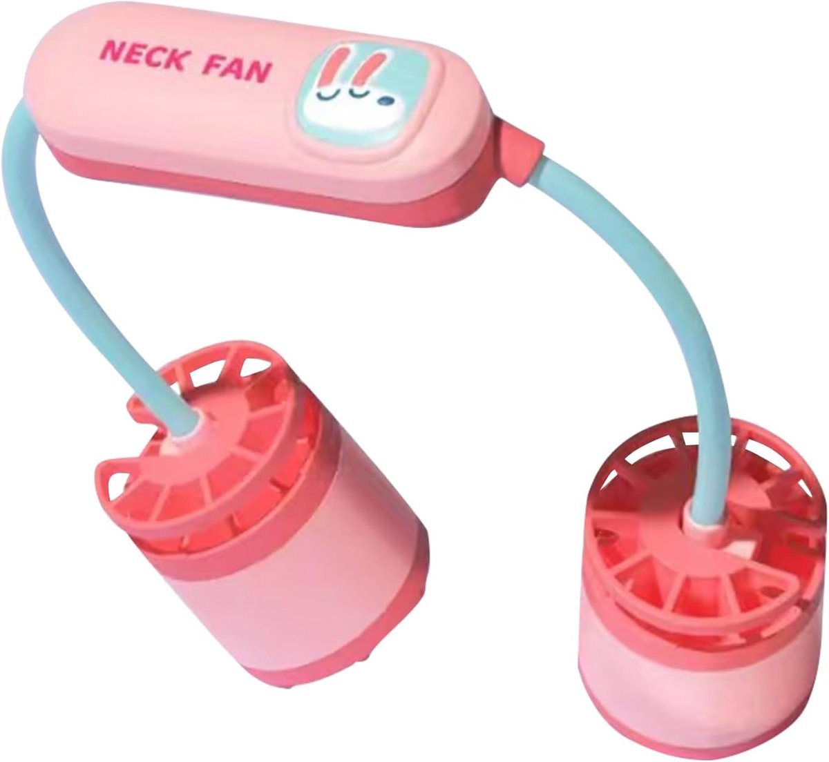 Nekventilator - Draagbare Ventilator - Koel Blijven - Bladloos Ontwerp - 19x5.4x29cm - Roze