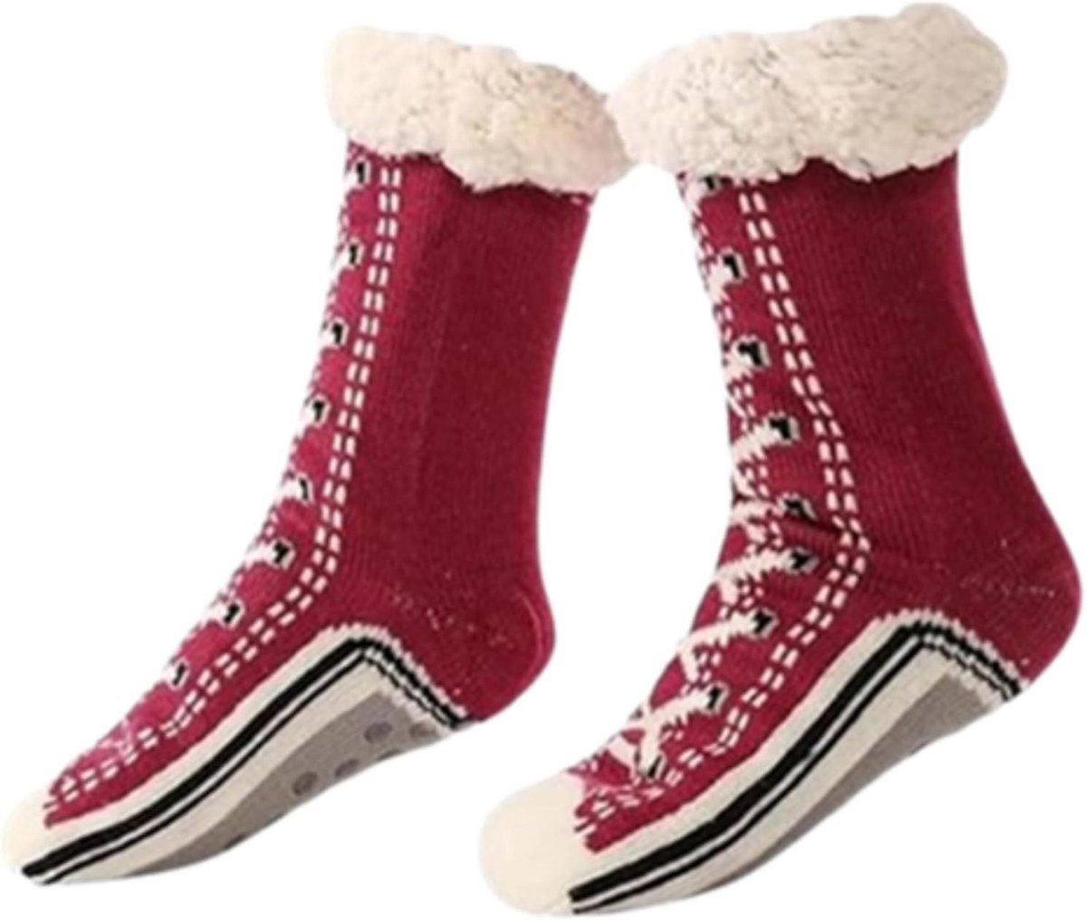 Dikke Huissokken - Pantoffel Sokken - Binnen Comfort - Sterke Antislip Grepen - One Size - Meerdere Kleuren