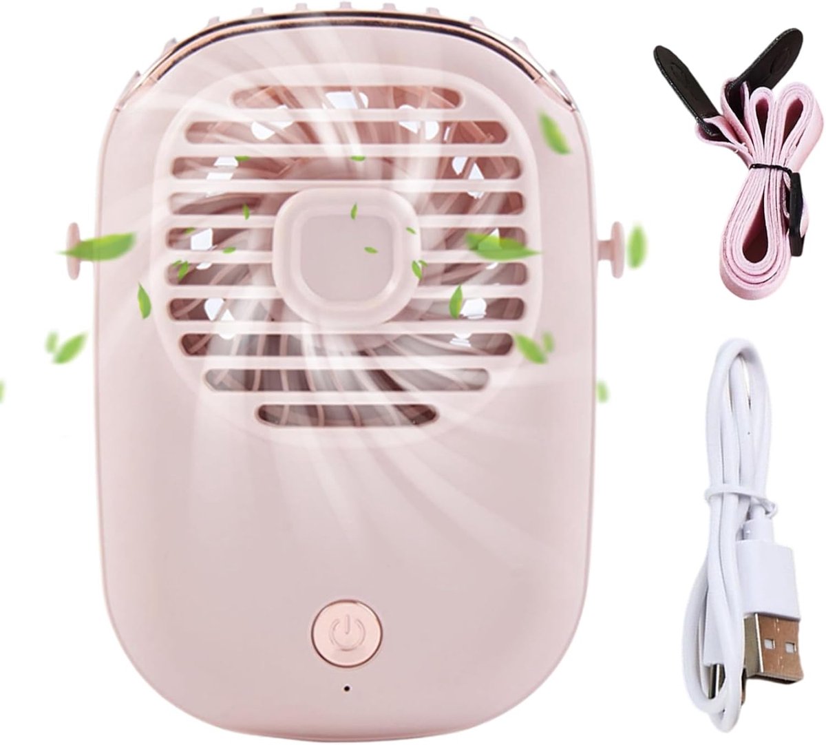 Draagbare Ventilator - Persoonlijke Luchtblazer - Verkoeling Onderweg - Instelbare Windstanden - Compact Formaat - Roze