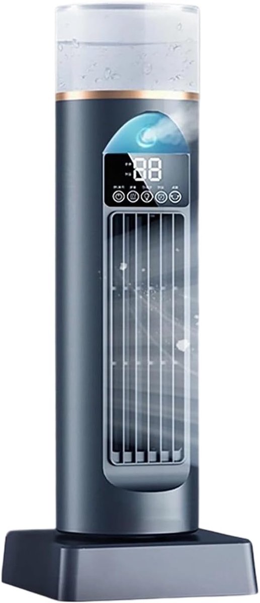 Torenventilator - Staande ventilator - Koelte in huis - 120 graden oscillatie - 146 x 142 x 146 cm - Zwart