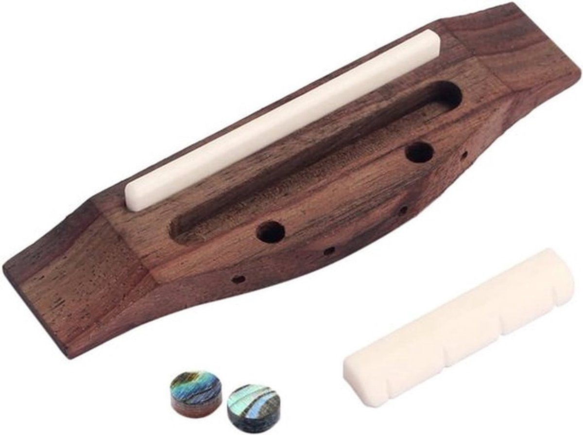 Gitaar Onderdelen - Palissander - Brug - Zadelmoer - Ukulele - Shell Dot