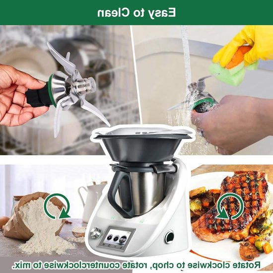 Vervangingsmes voor Thermomix TM5 TM6, Roestvrijstalen Mixmes met Afdichtring voor Keukenmachine — afbeelding 5