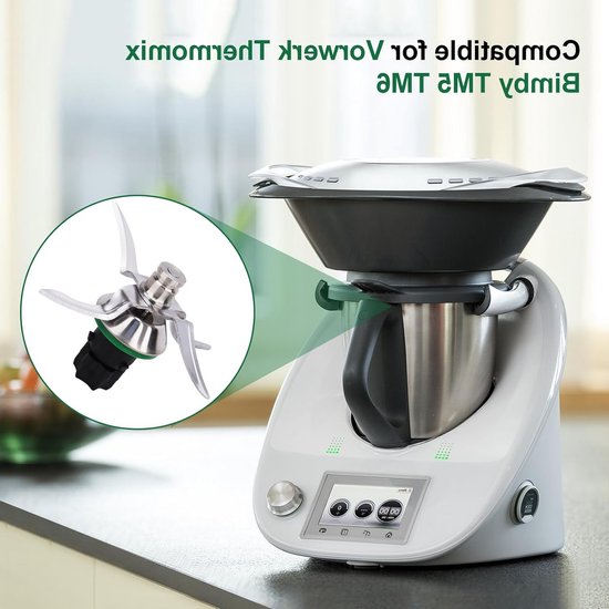 Vervangingsmes voor Thermomix TM5 TM6, Roestvrijstalen Mixmes met Afdichtring voor Keukenmachine — afbeelding 2