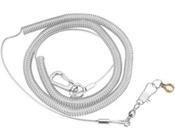 - Papegaai Vogel Anti Bite Fly Praktijk Touw Riemen - Valkparkieten Spreeuw Vogels Vliegend Speelgoed - Geschikt voor Papegaaien - Zwart Rood Groen - Oefen Touw - 6 Meter - Anti Bite Fly Touw (Ring Diameter 6,5 mm)