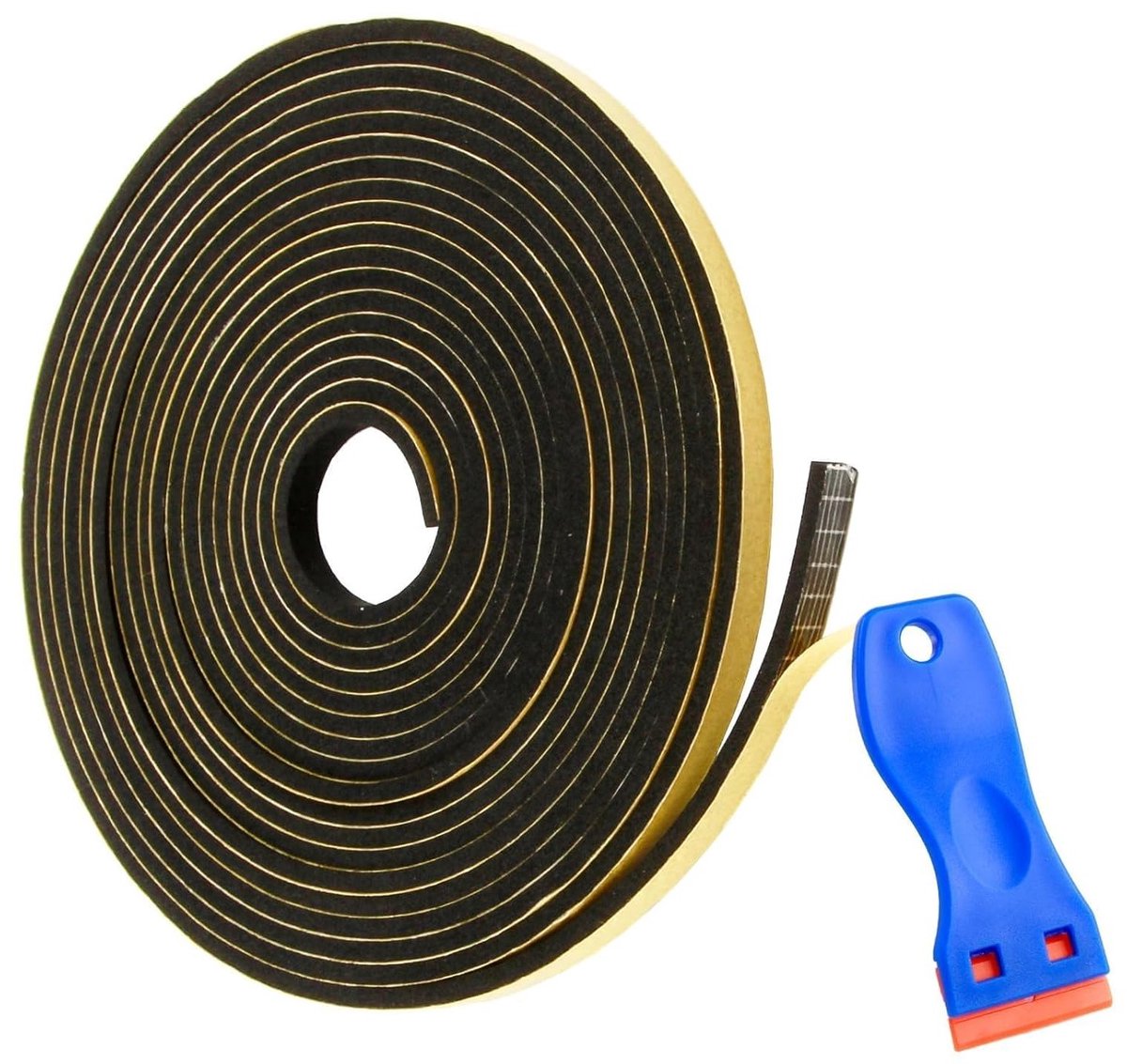 Vlamvertragende Afdichtband 5 m voor Kookplaat en Keramische Tegels met Kleine Schraper, 6 mm x 3 mm, Hittebestendig en Duurzaam