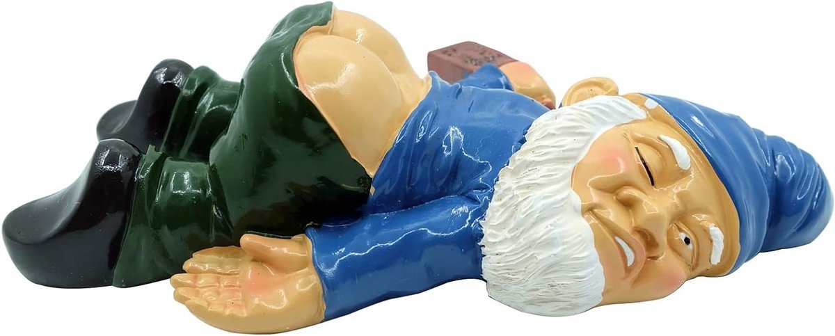 Grappige Tuinkabouter Decoratie van Hars, Unieke Tuinaccessoires voor Tuin, Eettafel en Feestjes