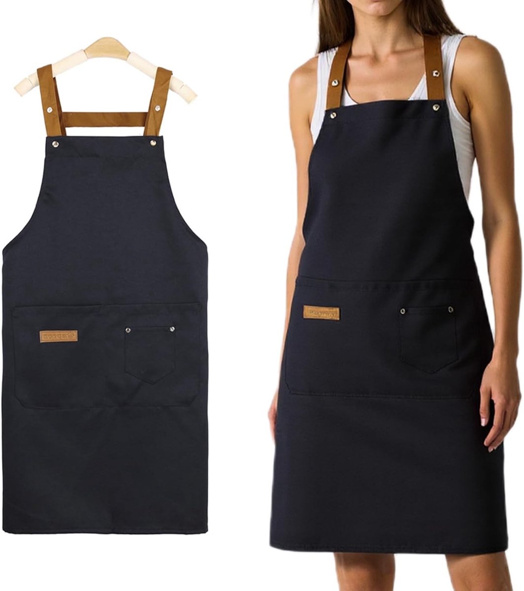 Waterdichte Keuken Schort met Grote Zak voor Mannen en Vrouwen - Ideaal voor Koken, Grillen en Tuinieren