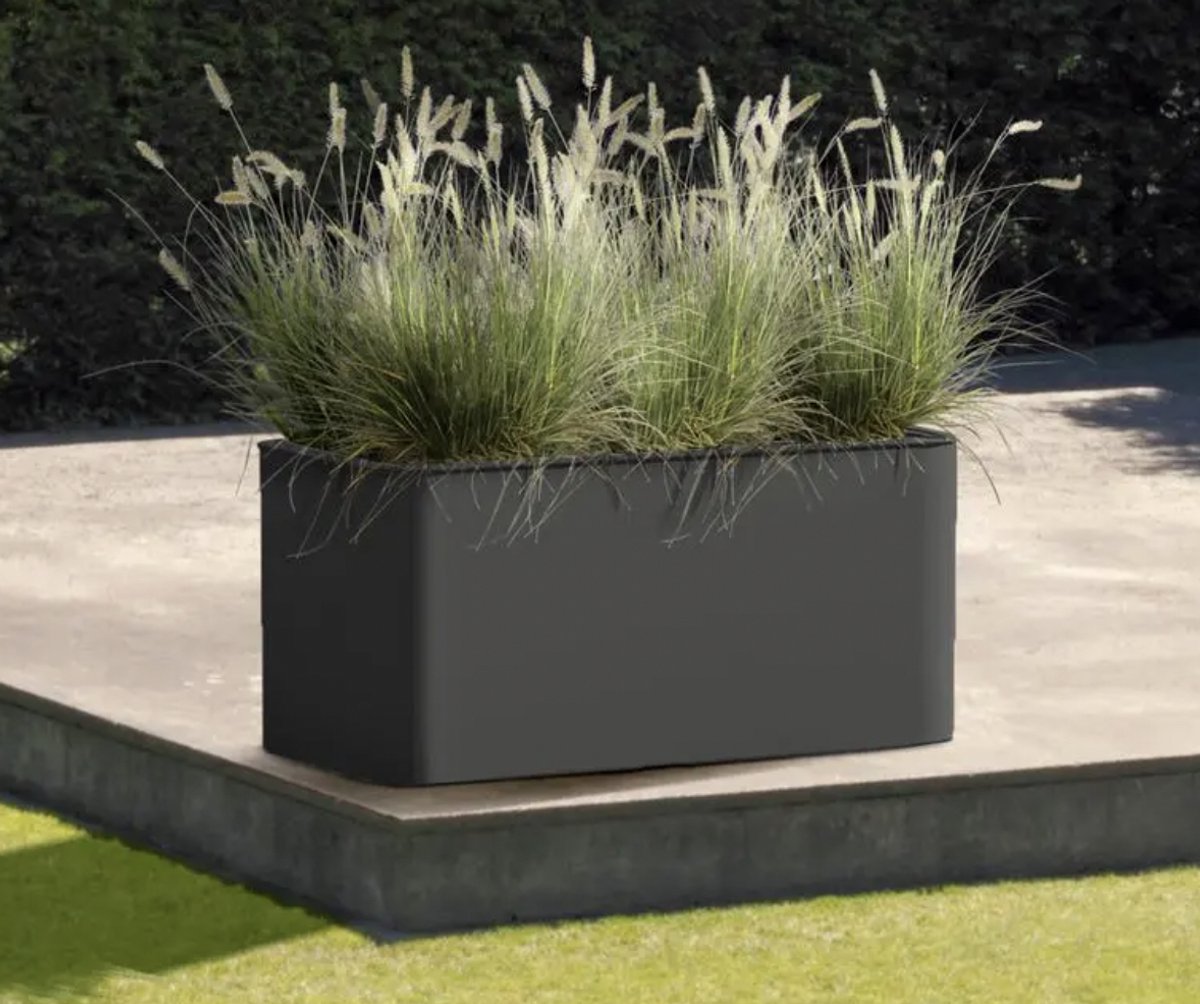 Lage plantenbak Terrassa – antraciet 80 x 40 x 38 cm - Antraciet