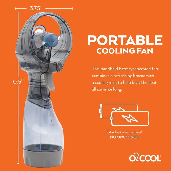 Water Verneveling Fan - Persoonlijke Koeler - Buiten Activiteiten - Groot Waterreservoir - 106 Inch Bladen - Grijs — afbeelding 4