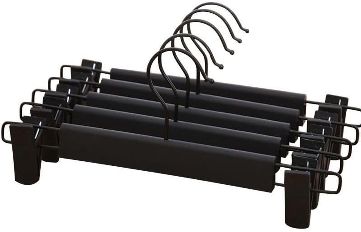 10x Ruimtebesparende Kledinghangers met Clips voor Broeken en Rokken - Draaibaar