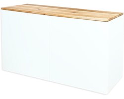 Natural Goods Berlin 1x cover plate Besta oak - I K E A Upcycling DIY - 2 cm thick wooden board for Besta exactly fitting with non-slip function - wooden board shelf - solid wood board oak 60 x