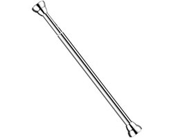 Lichi Uitschuifbare gordijnroede, telescoop roestvrijstalen gordijnroede, spanning douchegordijnstang zonder boren, telescopische stang voor kast, kledingkast, gordijn en badkamer (88-155 cm)