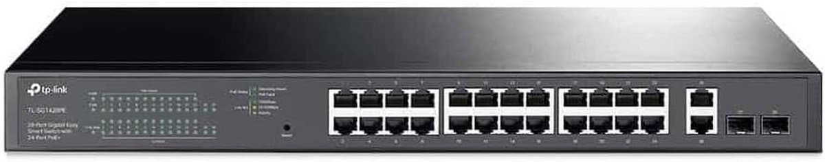 Managed Gigabit Switch met 28 Poorten 1U Rackmontage 250W PoE+