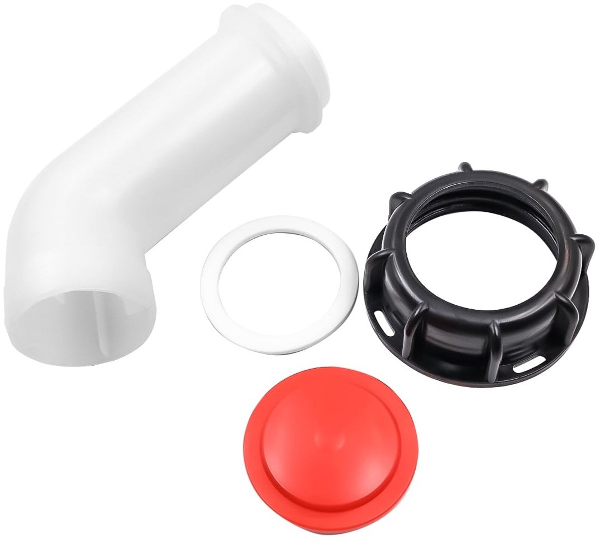ONF3 - IBC-uitlaatkraan - 2 pack - Goede afdichting - 60 mm - IBC-tankaccessoires - Ventieldop - Geschikt voor waterafvoer - Zwart
