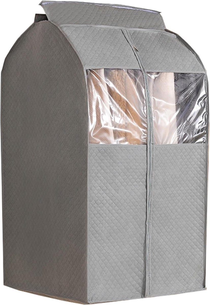 Kledingrek Hoes - Garderobe Beschermer - Kleding Opbergen - Ademende Stof - 52 x 110 cm - Grijs