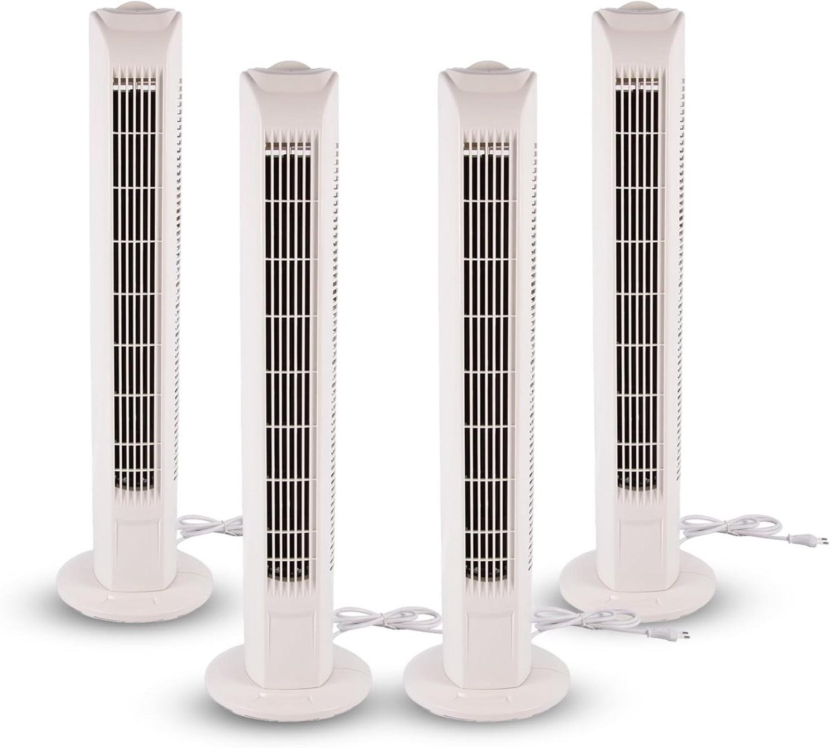Ventilator Set - Torenventilator - Ruimte Koelen - 3 Snelheden - 78 cm Hoog - Wit