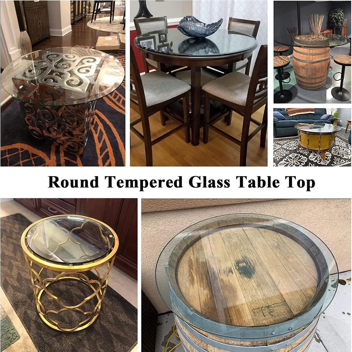 Glazen Tafelblad - Tafelbeschermer Rond - Tafel Oppervlak Beschermen - Gehard Veiligheidsglas - Ø 50cm - Transparant