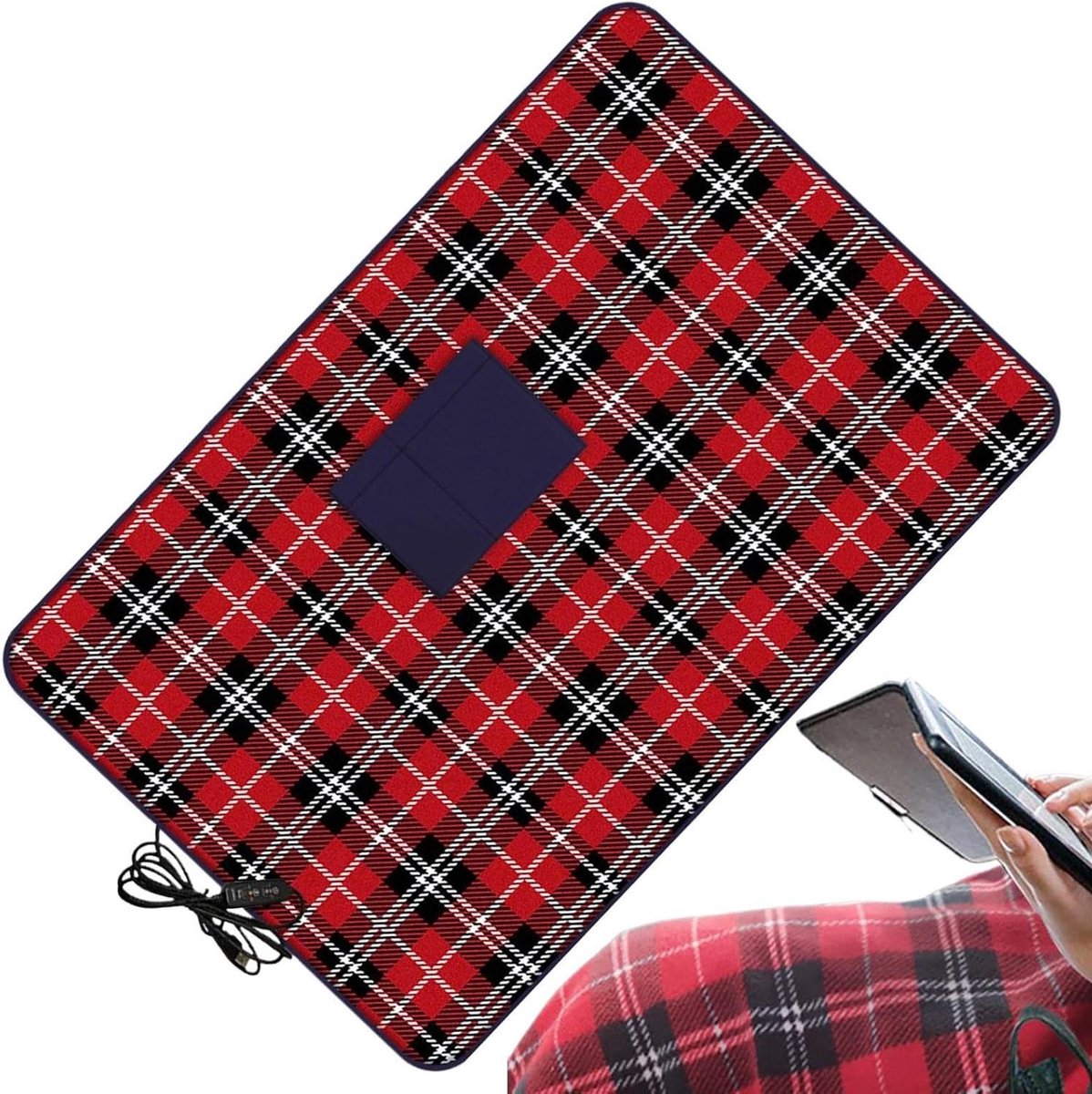 Verwarmde Deken - Verwarmingskussen - Extra Warmte - Automatische Uitschakeling - 88x65 cm - Grijs