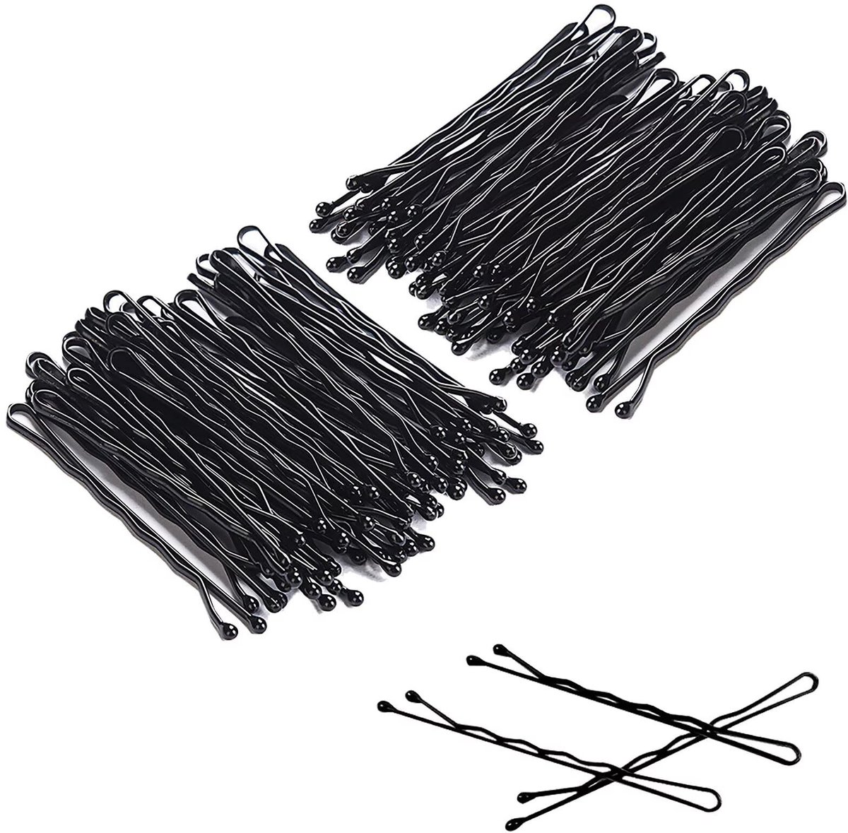 aladdien - Haarspelden - Golfvormige haarklemmen - Duurzaam en handig - Zwart - Metalen bobby pins - Haaraccessoires voor kinderen - 100 stuks