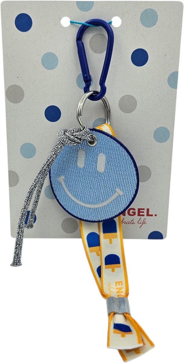 ENGEL. Sleutelhanger Smiley - Metaal