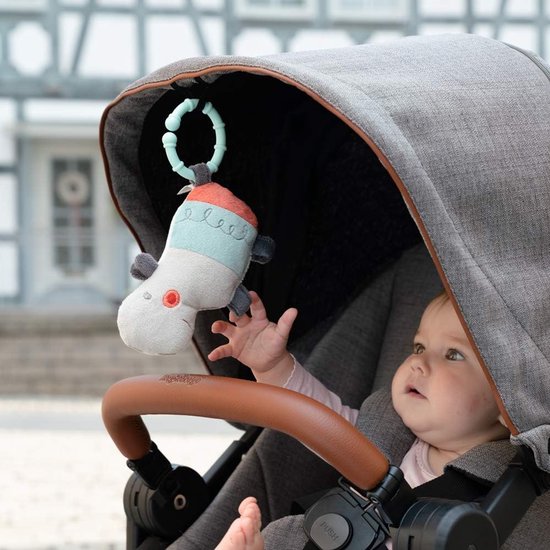 Mini Nijlpaard Rammelaar - Knuffel met Ring - Baby Ontwikkeling - Zachte Stoffen Dieren - 15 cm - Multicolour van MINI — afbeelding 3