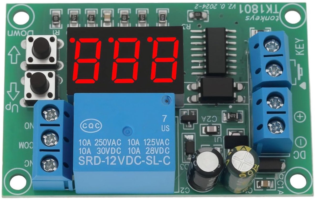 aladdien - LED Trigger Countdown Timer - 3-cijferige Display - Compact formaat - Afteltimer 1-999 seconden - Geschikt voor timers en wekkers