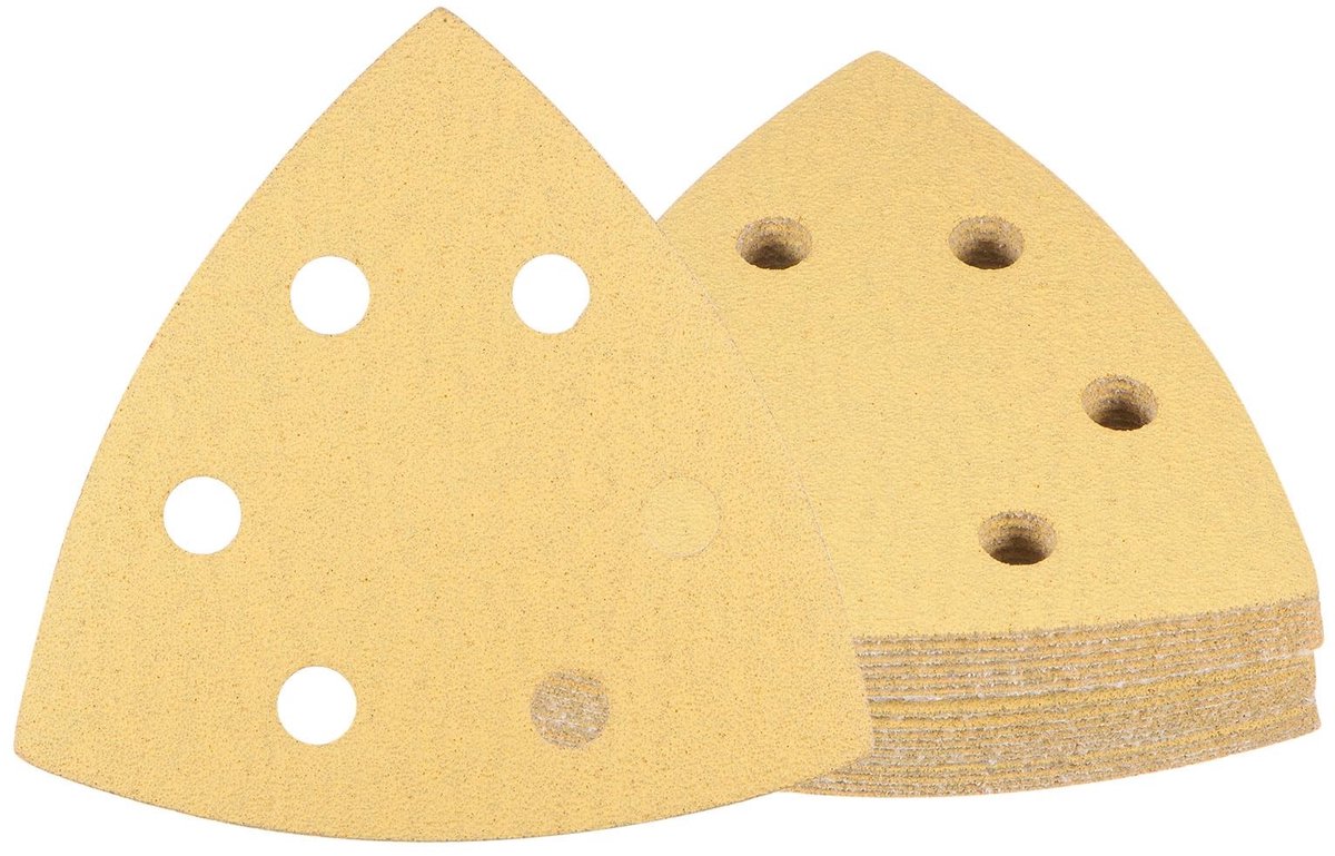 aladdien - Schuurpapier - 16 stuks - Voor details en schuurmachine - 9 x 9 cm - Korrelgrootte 120 - Geschikt voor houten meubels - Gesorteerd