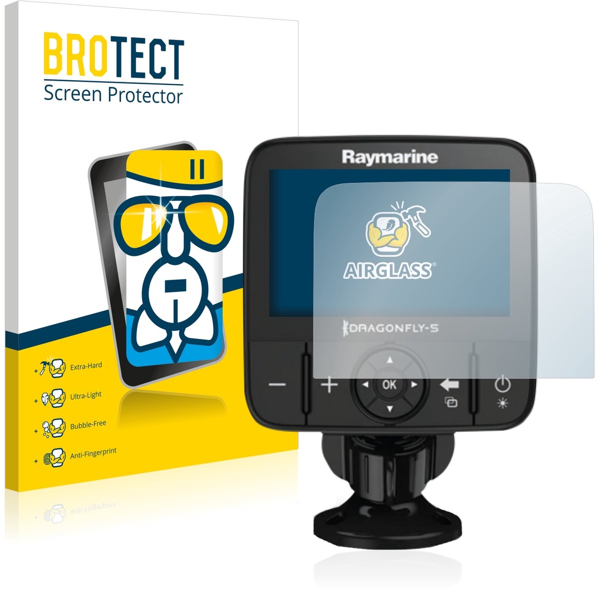 Screenprotector voor Raymarine Dragonfly 5 Beschermglas transparant