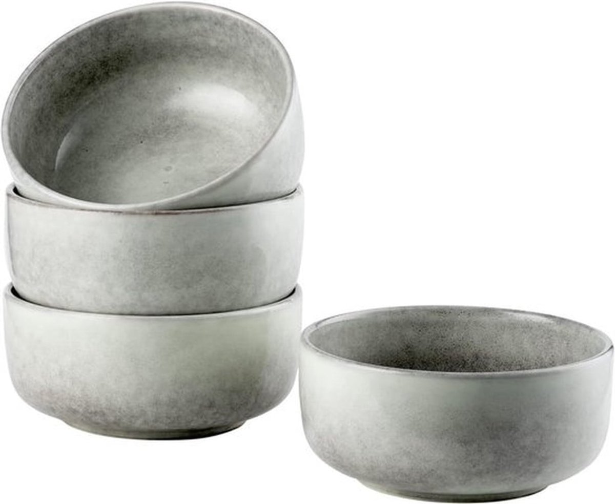 Set van 4 aardewerken kommen voor soep, salade en dessert - 66 ml - Modern design