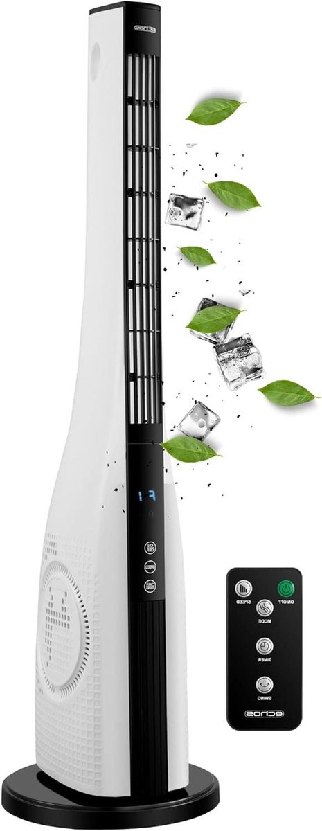 Torenventilator - Zuilventilator - Ruimte Koelen - Zeer Stil - 90 cm Hoog - Wit