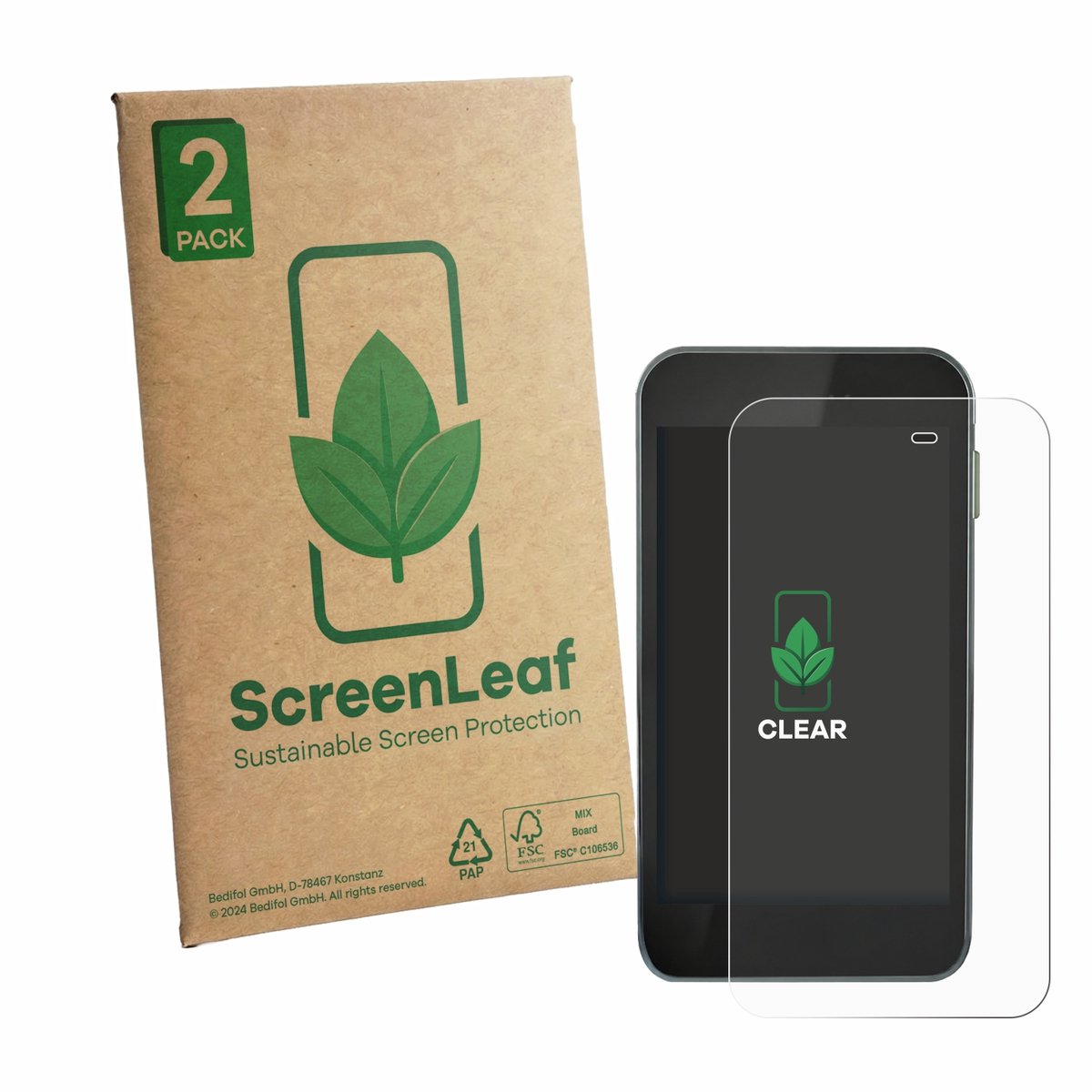 ScreenLeaf - Screenprotector voor Equil Patch 200U - Duurzame schermbescherming Folie Beschermfolie transparant 2 Stuks