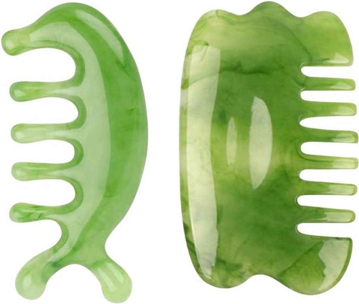 Gua Sha Set voor gezichtsmassage - SPA-gereedschap voor nek, benen en rug - 2 stuks
