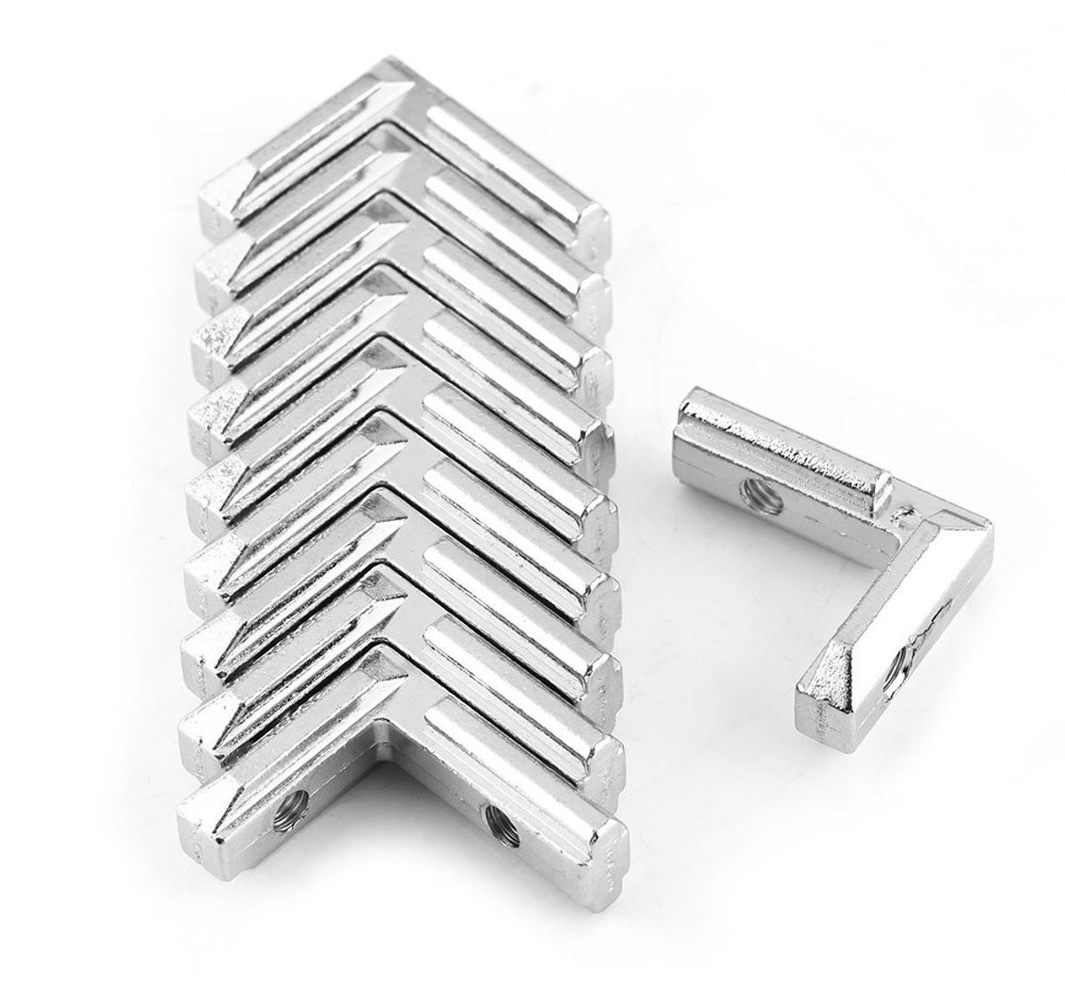aladdien - Aluminium Fittings - 90° Hoekverbinder - 10 Stuks - EU 4040 - Staal - Geschikt voor DIY projecten - Krachtige verbinding