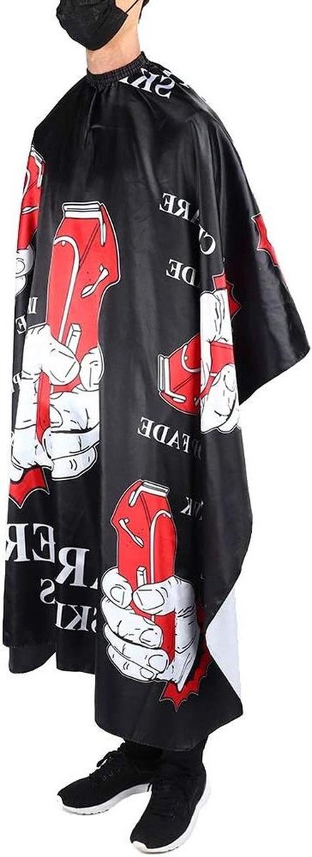 Kappersschort - Haar Knippen Cape - Thuis Kapper - Anti-statisch Oppervlak - 31 x 22 x 2 cm - Zwart