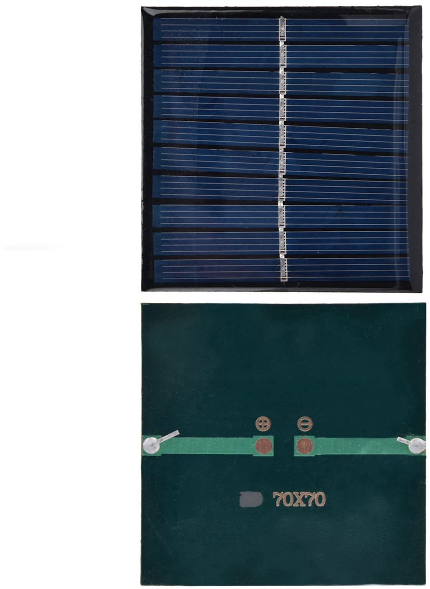 ONF3 - Zonnepaneel - Draagbaar Mini Zonnepaneel - 0.7W 5V - Laag Vermogen Apparaten - Energievoorziening - Geschikt voor Mobiele Apparaten - Com...