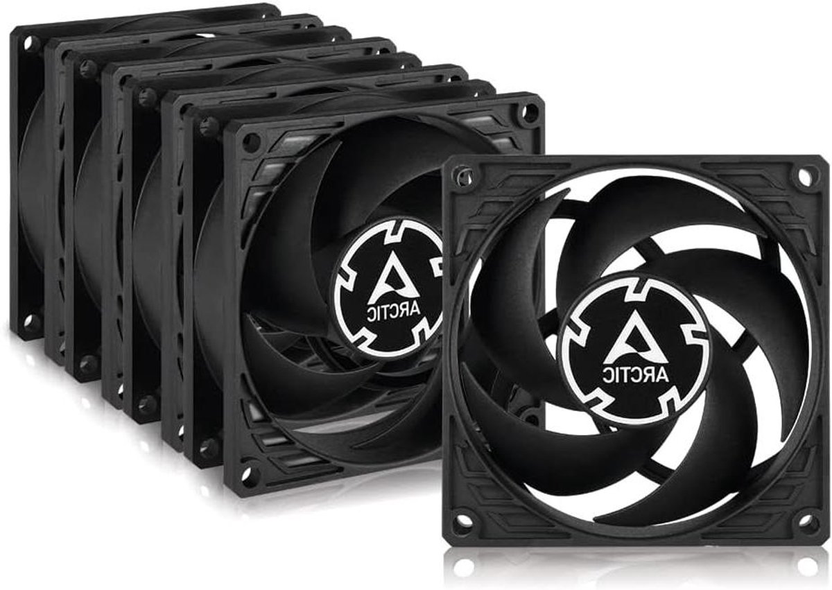 Ventilator Set - PC Koeler - Computer Koeling - Hoge Statische Druk - 80mm 5 Stuks - Zwart
